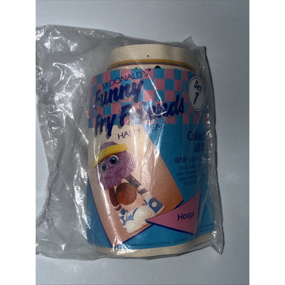 1989 McDonald's Funny Fry Friends Hoops Sealed
